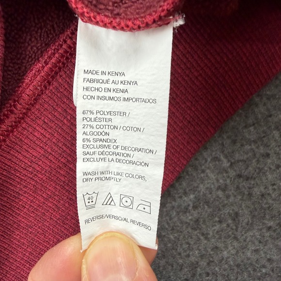 IZOD Advantage Performance Sweatshirt Mens Small Red Crewneck Fleece 45GK008 - Picture 6 of 8